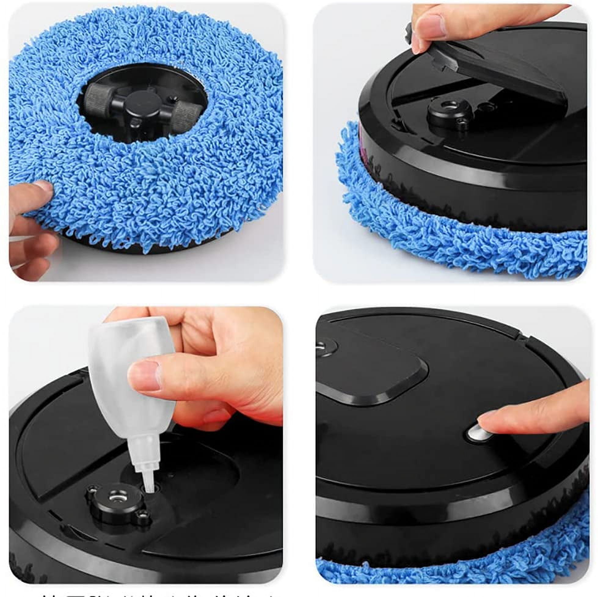 Robot Mop with Self-Emptying Base, 60min Cleaning, 360° Full-Surround Wipe Smart Robot Vacuum Cleaner Sweeping Mopping Smart Mop with Humidifying Function, Wet and Dry Available
