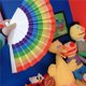 thumbnail image 4 of Rainbow Fan, 6 Pcs Dance Decoration Hand Fan Summer Rainbow Fan Decorations Folding Fan, 4 of 5