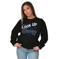 thumbnail image 4 of Look Up To The Heavens Religious Women Crewneck Sweatshirt Brisco Brands S, 4 of 6