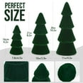thumbnail image 4 of Ayieyill 3pcs Tabletop Christmas Tree Velvet Woven Resin Christmas Trees for Christmas Decor Indoor, Christmas Table Decor, Green, 4 of 9