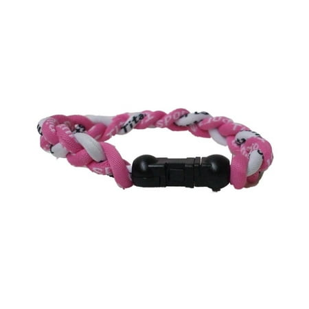p.i.i - NEW! Pink 8" Rope Titanium Sports Wristband ...