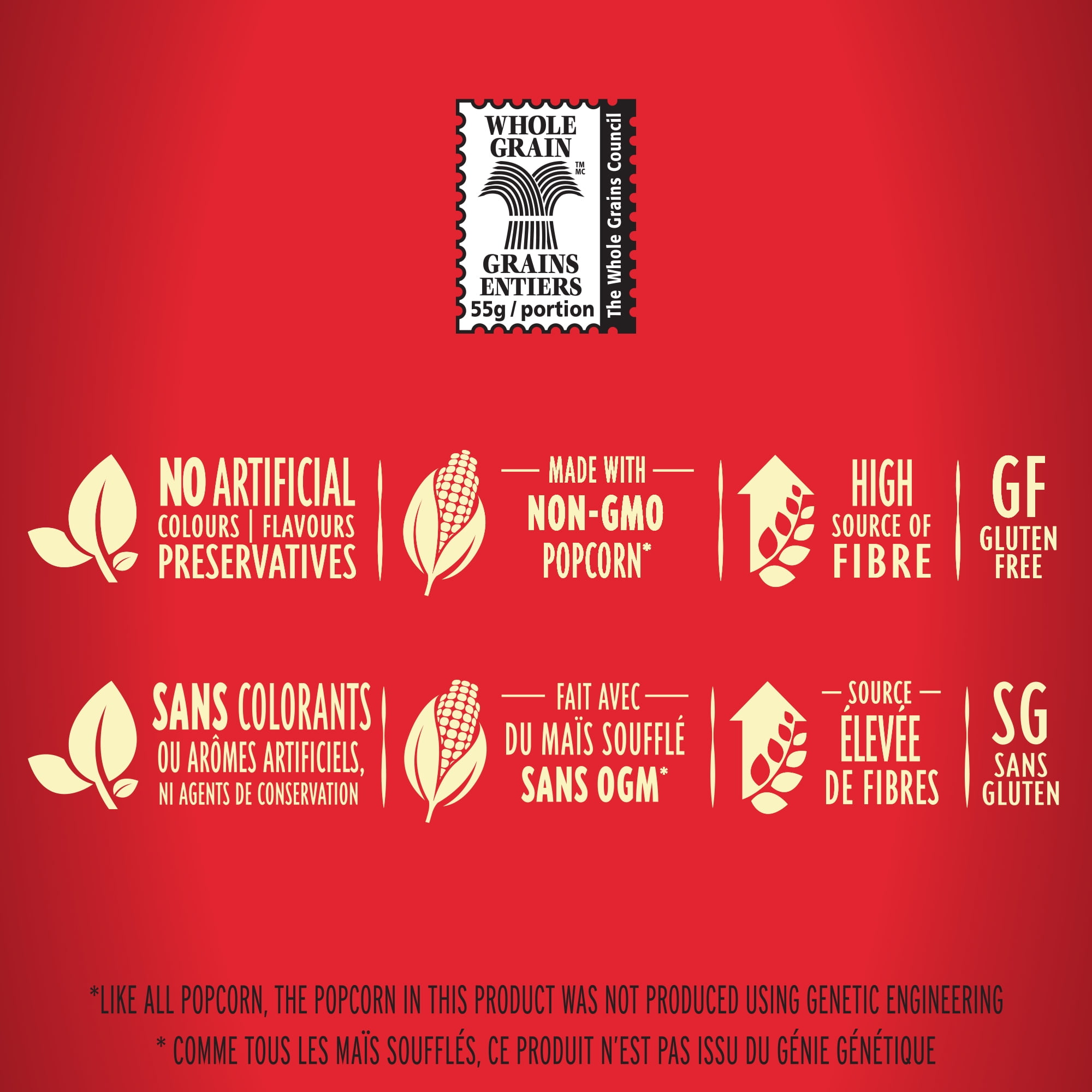 Maïs soufflé au micro-ondes avec de l’huile d’avocat Orville Redenbacher (5 sacs, 77g) sans OGM, grains entiers micro-ondes  maïs soufflé fait avec 100% huile d'avocat et source élevée de fibres