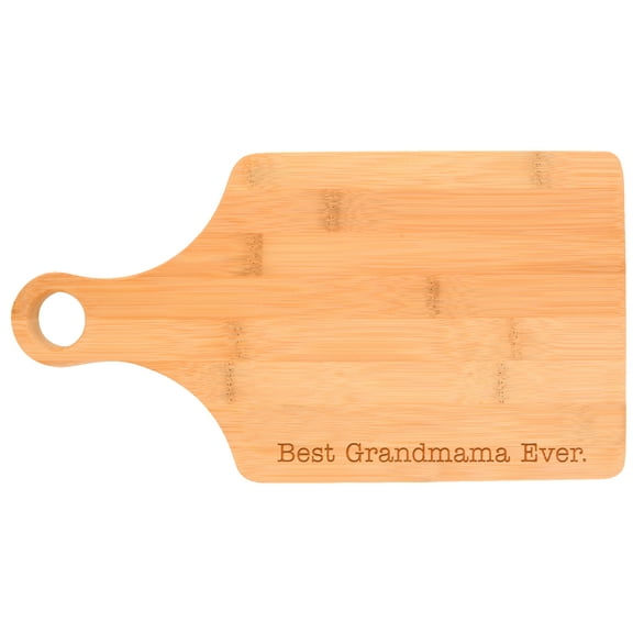 ThisWear Best Grandmama Ever Grandma Gift Kitchen Decor Paddle Shaped Bamboo Cutting Board