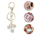 thumbnail image 3 of Unique Bargains 1 Pc Stylish Plum Flower Handbag Charm Bag Accessories 3.9″ White, 3 of 5