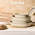 thumbnail image 3 of CAROTE 19-Piece Ceramic Pots and Pans Set, Nonstick Cookware Set with Lids, Induction Compatible, Oatmeal, 3 of 12