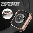 thumbnail image 3 of Apple Watch Case for Apple Watch Series 8 Series 7 45mm with Built-in Tempered Glass Screen Protector, All-Around Ultra-Thin Bumper Full Cover Hard PC Protective Case for iWatch, Rosegold, 3 of 5