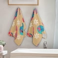thumbnail image 4 of Summer Flip Flop Kitchen Hand Towels 2 PCS, Cute Sandal Beach Fingertip Bath Towels Ultra Soft and Highly Absorbent, Decorative Face Towels Dish Washcloths, 28.3"x14.4", 4 of 5