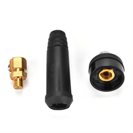 

clearance 1Pcs DKJ10-25 Black European Style Welding Cable Rapid Connector Quick Fitting Adapter