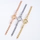 thumbnail image 4 of Reloj pequeño de oro con pulsera de diamantes, reloj de cadena de metal, reloj de cuarzo redondo pequeño para mujer, 4 of 5