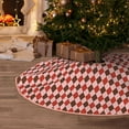thumbnail image 6 of KLL Red and Brown Squares Christmas Tree Skirt 30" ,Party Decorations Farmhouse for Christmas Decorations Holiday Party, 6 of 6