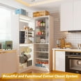 thumbnail image 6 of Homieasy 36'' W Corner Closet System with Hanging Rods, White, 6 of 7