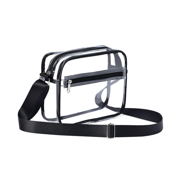 Stadium Approved Clear Crossbody Bag Shoulder Purse For Concerts Events Travel Transparent Cosmetic Bag With Adjustable Strap