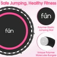 thumbnail image 3 of Jump Into Fun 50" Rebounder Trampoline for Adults, 330LBS Foldable Fitness Trampoline with Bungees, Adjustable Handlebar, Noise-free Exercise Rebounder for Indoor Workout, 3 of 9