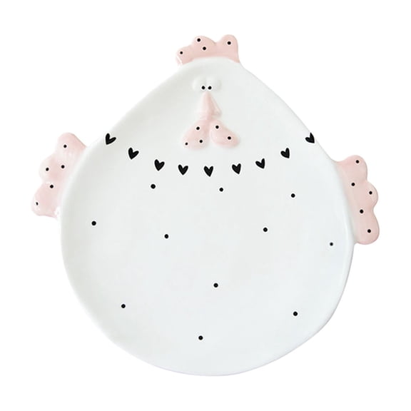 A Easter Ceramic Dinner Plate With Relief Chicken Design Large Festive Tableware For Spring Holiday Dining Serving Home Decor 10 Inch