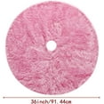 thumbnail image 3 of Faux Fur Christmas Tree Skirt, White Christmas Decorations for 5ft Christmas Tree Decoration (Pink, 36in), 3 of 11