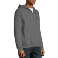 thumbnail image 3 of Hanes Men's and Big Men's Ecosmart Fleece Full Zip Hooded Jacket, up to Size 3XL, 3 of 6