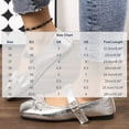 thumbnail image 2 of SuTry Women's Round Toe Mary Jane Flats Metallic Silver Bow Detail Adjustable Buckle Strap Comfortable Casual Walking Shoes(38), 2 of 6