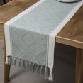thumbnail image 4 of Nordic Jacquard Geometric Table Flag Tassel Fashion Tea Flag Dining Flag Long Polyester Cotton Tablecloth, 4 of 5