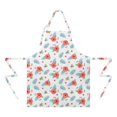 thumbnail image 2 of Pioneer Flower Floral Print Pattern Apron for Women and Men, Cotton Linen Waterproof with Pockets, Adjustable, 33x27 Inch for Kitchen, Gardening, BBQ, Salon, 2 of 6