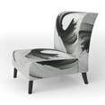 thumbnail image 3 of Designart "Black White Spiral Pattern" Upholstered Modern & Contemporary Accent Chair and Abstract Painting Arm Chair - Multiple Color & Pattern, 3 of 7