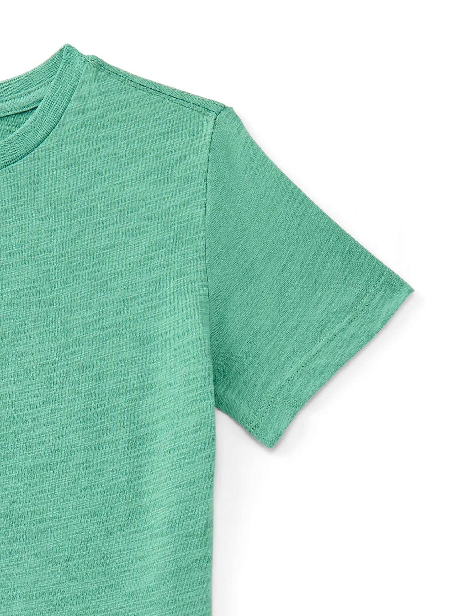 Wonder Nation Little Boys Slub Henley Tee with Short Sleeves, Sizes 4-10
