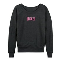 Wicked - Pink Logo - Women's French Terry Pullover Long Sleeve Shirt