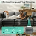 thumbnail image 6 of Linsy Home Oversized Modular Cloud Sectional Sofa with 3 Ottomans, 6 Seat Couches and Sofas Sectional with Versatile Console, Grey, 6 of 8