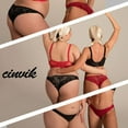 thumbnail image 2 of CINVIK Sexy Lace Underwear Seamless Lace Flower Bikini, High Cut See-Through Smoothing Panties, Size 4XL, 2 of 7