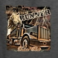 thumbnail image 2 of Wild Bobby, Big Rig Runner Trailer Truck Runnin Alone, Cars and Trucks, Men Graphic Tee, Heather Black, 4X-Large, 2 of 4