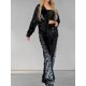 thumbnail image 4 of Chándal de 2 Piezas con Capucha y Cremallera para Mujer, de Larga, Ajustado, con Pantalones Largos, Color Liso, Informal. Negro XL, 4 of 6