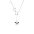 thumbnail image 2 of Delight Jewelry Enamel Panda Face Silver tone Elegant Infinity Lariat Necklace, 2 of 4