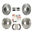 thumbnail image 1 of Transit Auto Front Rear Disc Brake Rotors Semi-Metallic Pads and Drum Kit (7Pc) for Car 2008 Mazda Tribute with 10" Diameter K8S-102327, 1 of 11