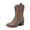 CAMEL, variant on Cowboy Boots for Women, Mid Calf Cowgirl Boots with Embroidery Round Toe Western Chunky Low Heel Shoes