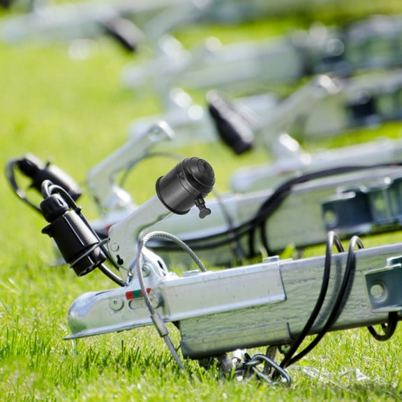 Mobutofu 4Pcs Black ABS Hitch Ball Cover for RV and Boat Protective Wear Resistant 2.6x2.6in