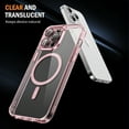 thumbnail image 3 of Magnetic for iPhone 15 Pro Max Case, [Fit for MagSafe] [Never Yellowing] [Military Grade Rugged Durable Protection] Back Slim Clear Wireless Charging Shockproof Premium Phone Case,Pink, 3 of 8