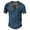 v#419Dark Blue1547, variant on Rggeeun Men'S T-Shirt Classic Stripes & Irregular Plaid Pattern Cotton Linen Knit Short Sleeve Collar Henley Buttons Casual For Evening Party Leisure Tee,Beige,L