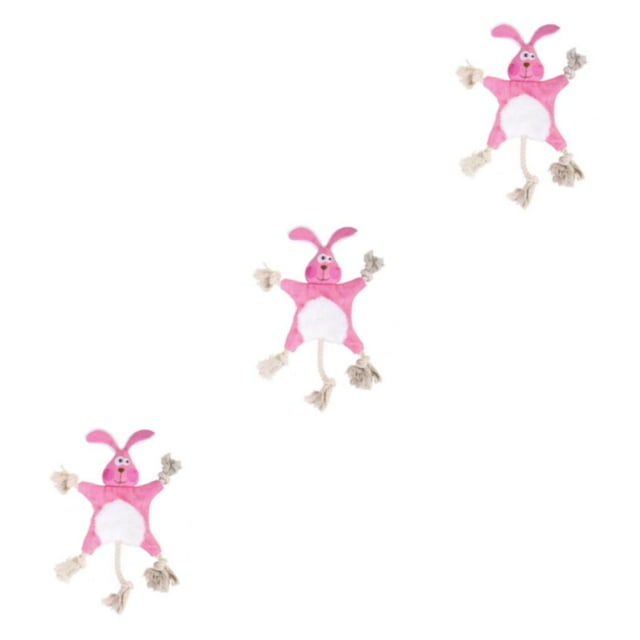 jesticaly Easy To Clean Plush Dog Toy Made Of Durable Polyester Made Of Polyester Squeaky Dog Soft Toy Pet Toy rabbit 3Set