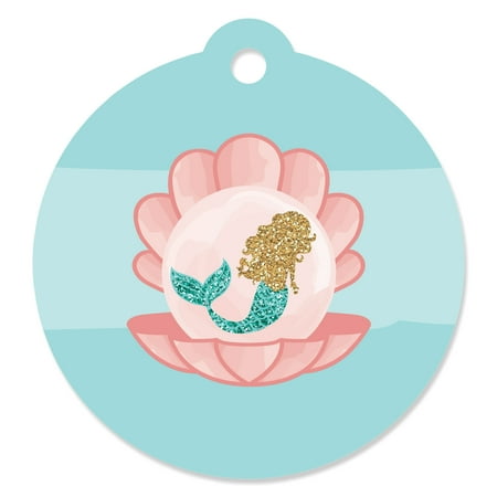 - Let's Be Mermaids - Baby Shower or Birthday Party Favor Gift Tags (Set of 20)