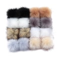 thumbnail image 1 of Faux Pompon Boule DIY avec Bouton-Pression Bonnets Multicolores Foulards 16 Pcs 8cm, 1 of 8