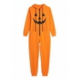 thumbnail image 2 of Halloween Onesie Adult Matching Pajamas For Couples Soft and Cozy Flannel Sleepwear, Unisex Hooded Jumpsuit Zipper Closure for Holiday Party, 2 of 4