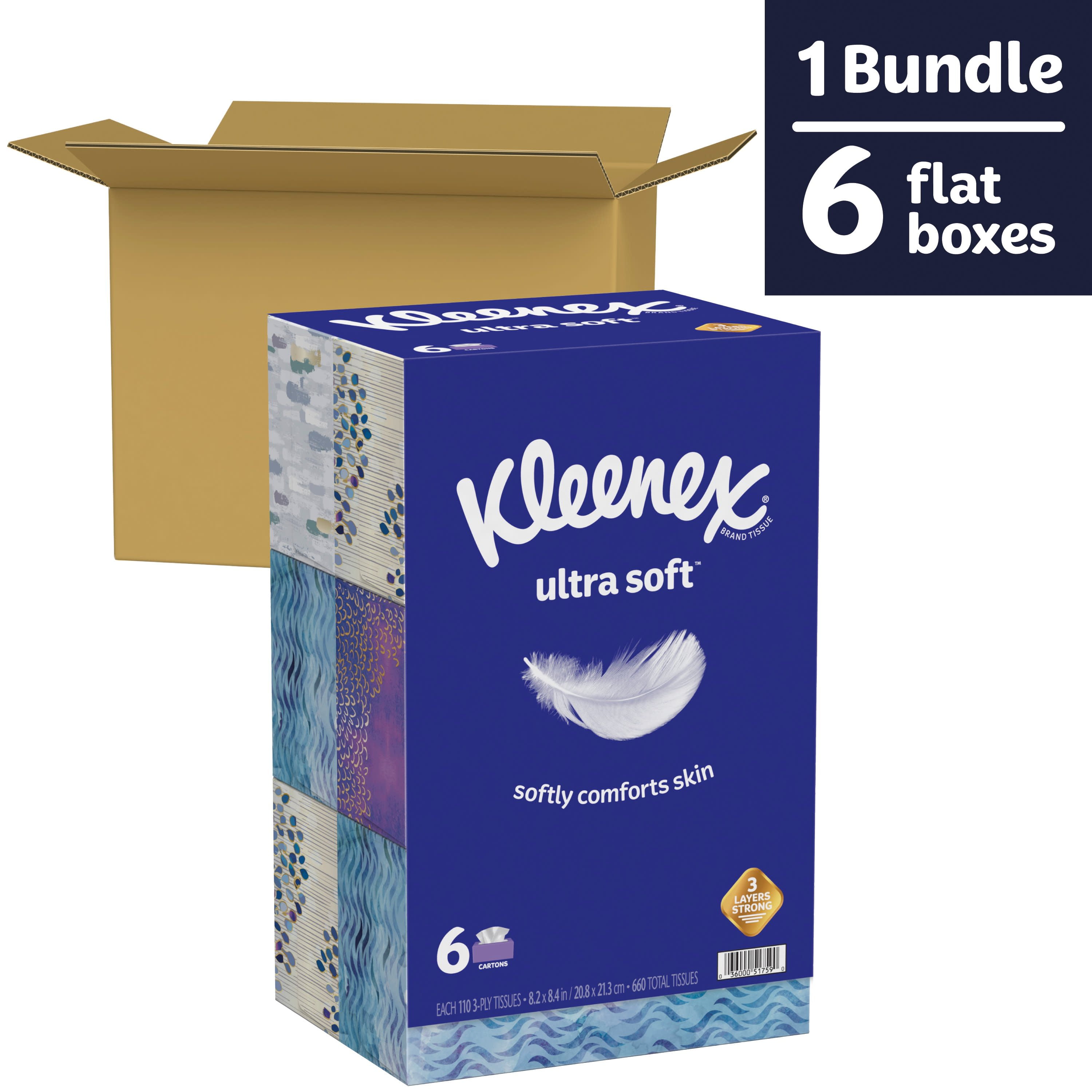 Small Box Kleenex Ultra Soft Extra Large Facial Tissues Large Tissue Pack of 