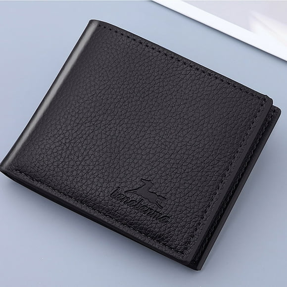 TopLLC Men's Wallets Men's Wallet Short Vertical Ultra-Thin Wallet Bank Card Card Package Small Purse Men Bags