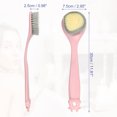 thumbnail image 4 of Unique Bargains Back Scrubber Long Handle Bath Brush Long Handle Brush for Bath Shower 11.81"x2.95"x0.98" Pink, 4 of 6