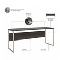 thumbnail image 3 of Hybrid 72W x 24D Computer Table Desk in Storm Gray - Engineered Wood, 3 of 7