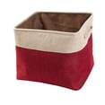 thumbnail image 2 of Large Storage Cube Bin Collapsible Storage Basket with Handles for Closet Storage,Shelf and Stair, Foldable Fabric Organizer Set for Towels,Sweater,Clothes,Nursery Toys,Home, Red, 2 of 2