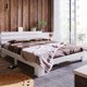 thumbnail image 1 of FlkwoH Cama de madera cama doble con cajones en somier con cabecero con somier de lamas 200 x 140 cm madera maciza cama doble maciza FSC utilizable como cama pino, 1 of 4