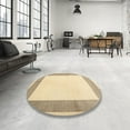 thumbnail image 4 of Ahgly Company Machine Washable Indoor Round Contemporary Sun Yellow Area Rugs, 7' Round, 4 of 7