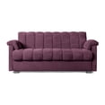 thumbnail image 2 of Sofá Cama de velvet Morado Makora Modelo Mercury Varias Posiciones, 2 of 6