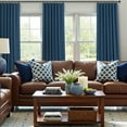 thumbnail image 2 of Pitalk Navy Blue Blackout Curtains for Living Room 84 Inch Length 2 Panels Set Back Tab Pocket Faux Linen Window Drapes Thermal Insulated Room Darkening Curtain for Bedroom Boys 52 x 84 Long Dark Blue, 2 of 18