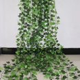 thumbnail image 2 of 100 Uds hoja 1 pieza 2,4 M decoración del hogar hoja de hiedra Artificial guirnalda plantas vid follaje falso flores enredadera corona de hiedra verde, 2 of 4